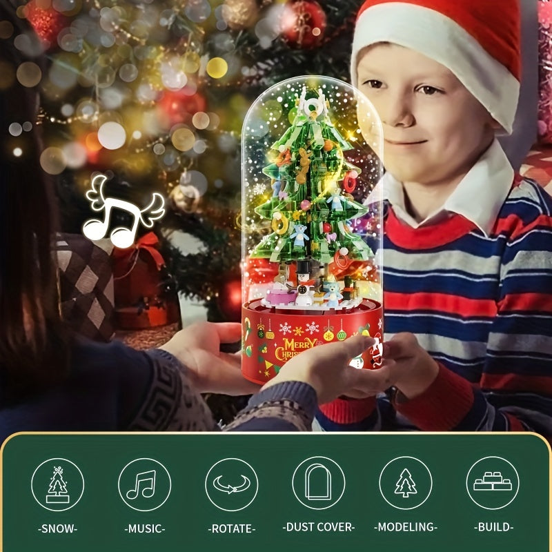 Christmas Building Blocks Music Box Kids Toy