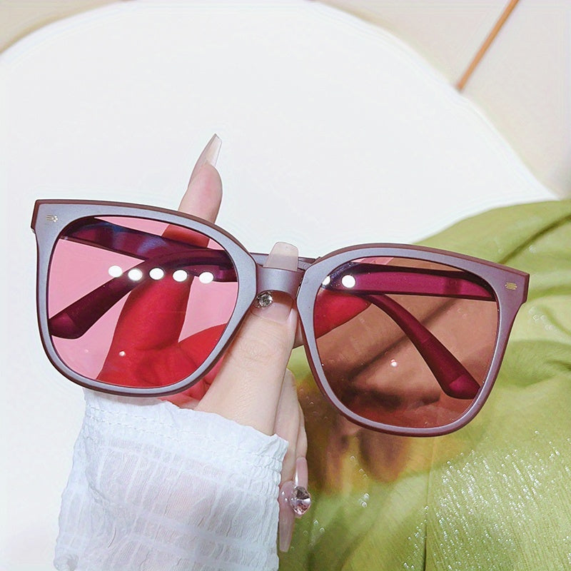 Foldable Tortoiseshell Sunglasses UV400 Sun Shades
