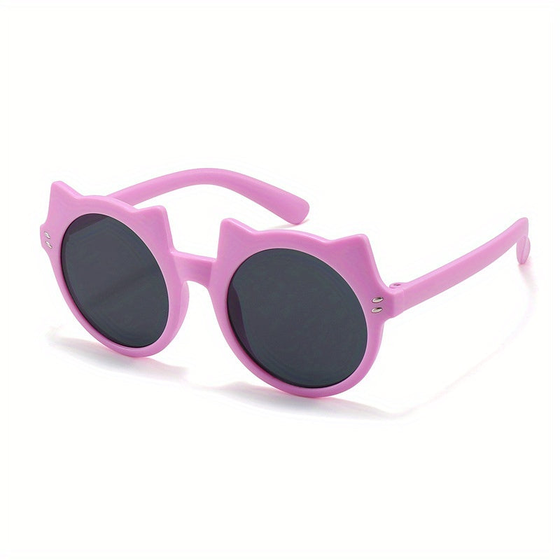 Cat Round Frame Sunglasses UV Protection Summer Beach Baby Accessory
