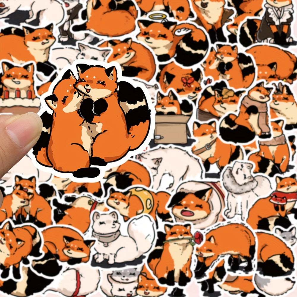 50pcs Little Fox Graffiti Stickers Holiday Decoration Luggage Waterproof