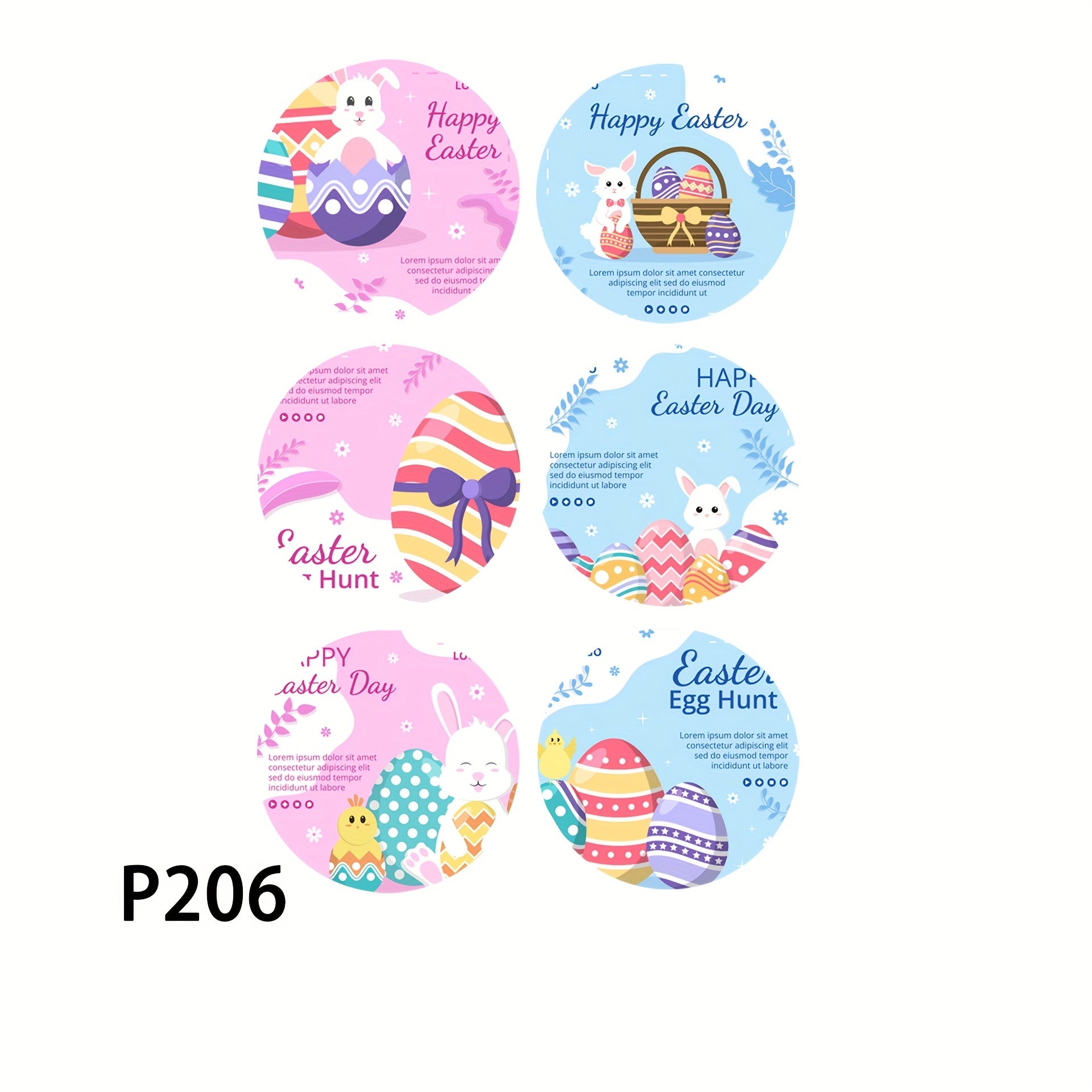 500pcs Cartoon Easter Reward Stickers Self-adhesive Label Sealing Stickers