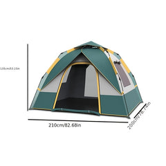 Family Camping Tent Portable Folding Tent for Picnic with Doors and Windows