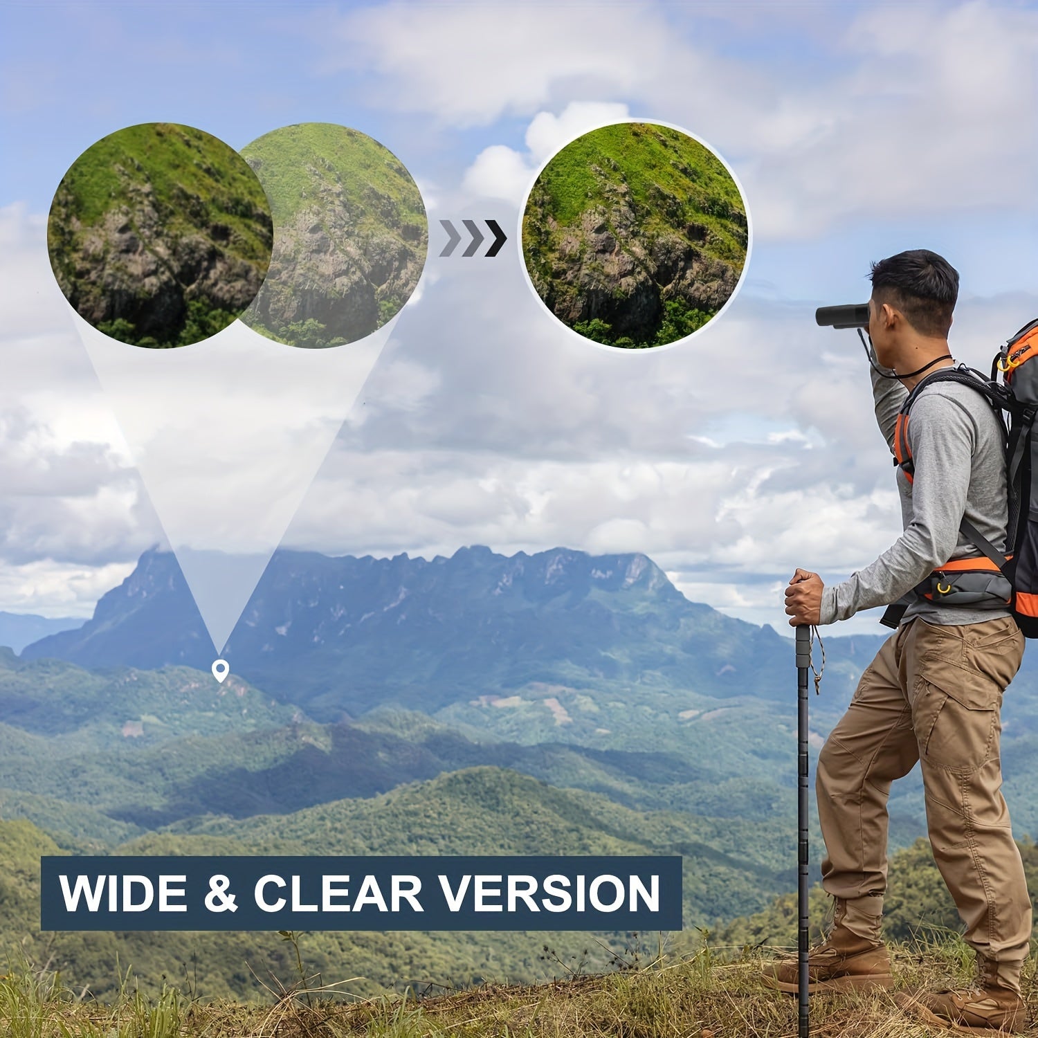 4000x25 HD Binoculars Foldable for Long distance Viewing Waterproof Fog proof