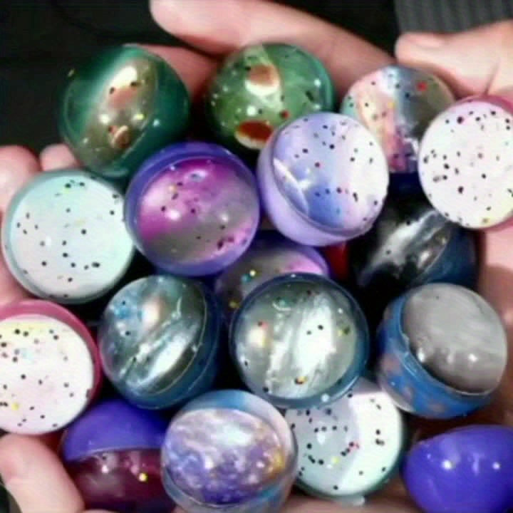 Space Bouncy Balls Bulk 32mm for Kids Party Favors - 6pcs or 12pcs