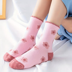5 Pairs Lace Princess Socks for Baby Girls Spring Autumn Winter