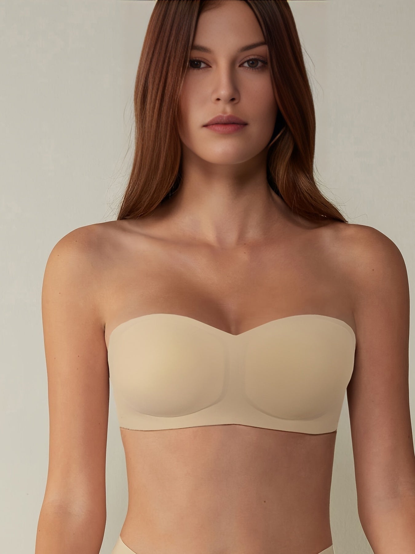 Strapless Bandeau Bra Seamless Wireless Full Coverage Bra
