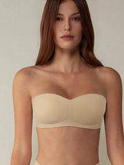 Strapless Bandeau Bra Seamless Wireless Full Coverage Bra