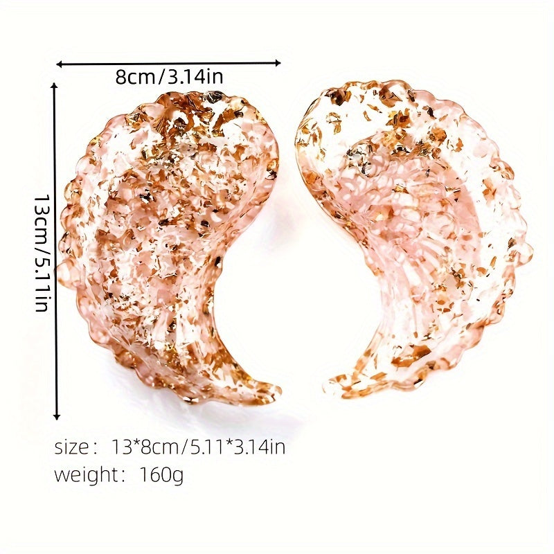 Crystal Angel Wing Shape Tray Resin Craft Home Decor