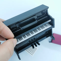 Mini Piano Dollhouse Accessories with Stool and Music Score
