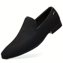 Men's Slip-On Dress Shoes Solid Fiber Formal Shoes Office