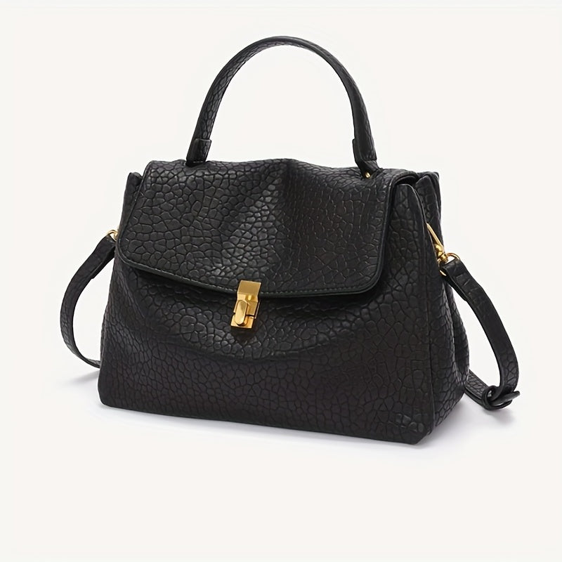 Minimalist Square Bag Crossbody Faux Leather Handbag