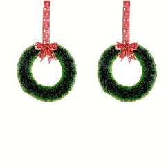 Disposable Christmas Wreath Bow Vine Pendant Decoration
