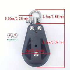 1pc Sailing Pulley Crane Fixed Pulley Lifting Wheel Fiberglass Roller