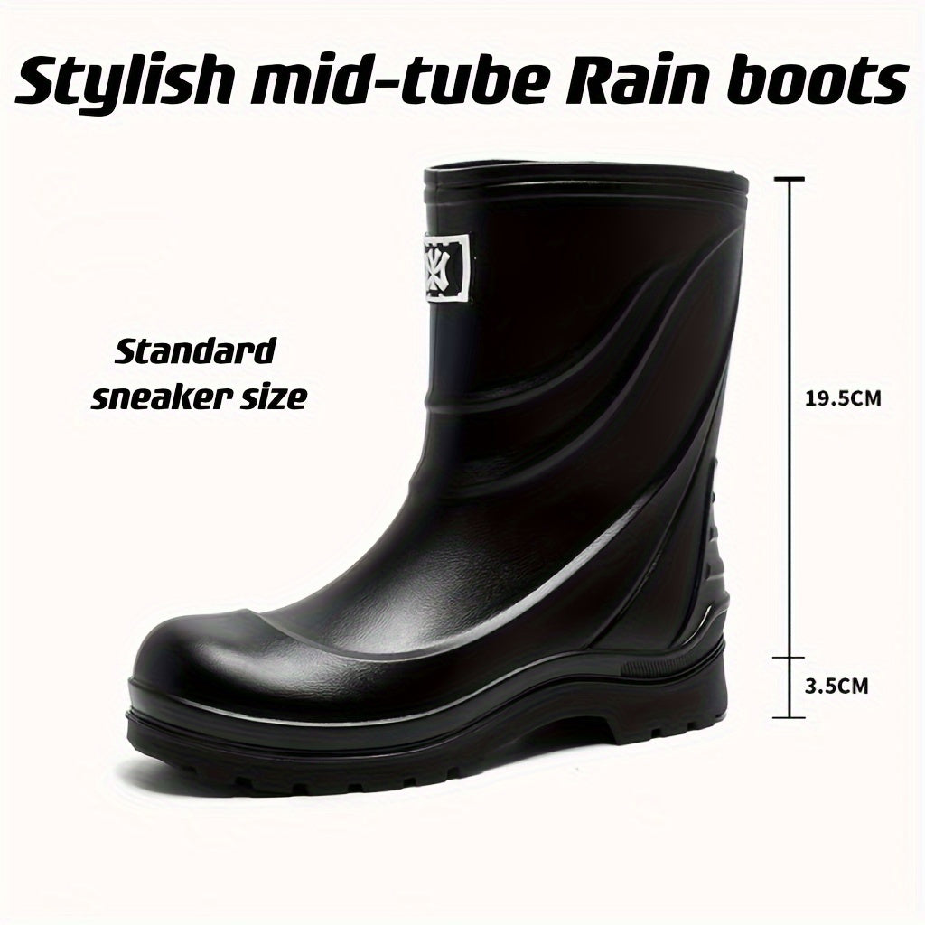 Waterproof Slip Resistant Durable Medium Calf Women's Rain Boots