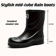 Waterproof Slip Resistant Durable Medium Calf Women's Rain Boots