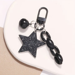 2pcs Star Shaped Keychain Bag Car Key Pendant Ornament Gift