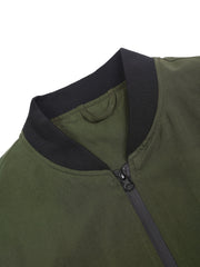 Men's Letter Print Zipper Jacket for Spring and Autumn