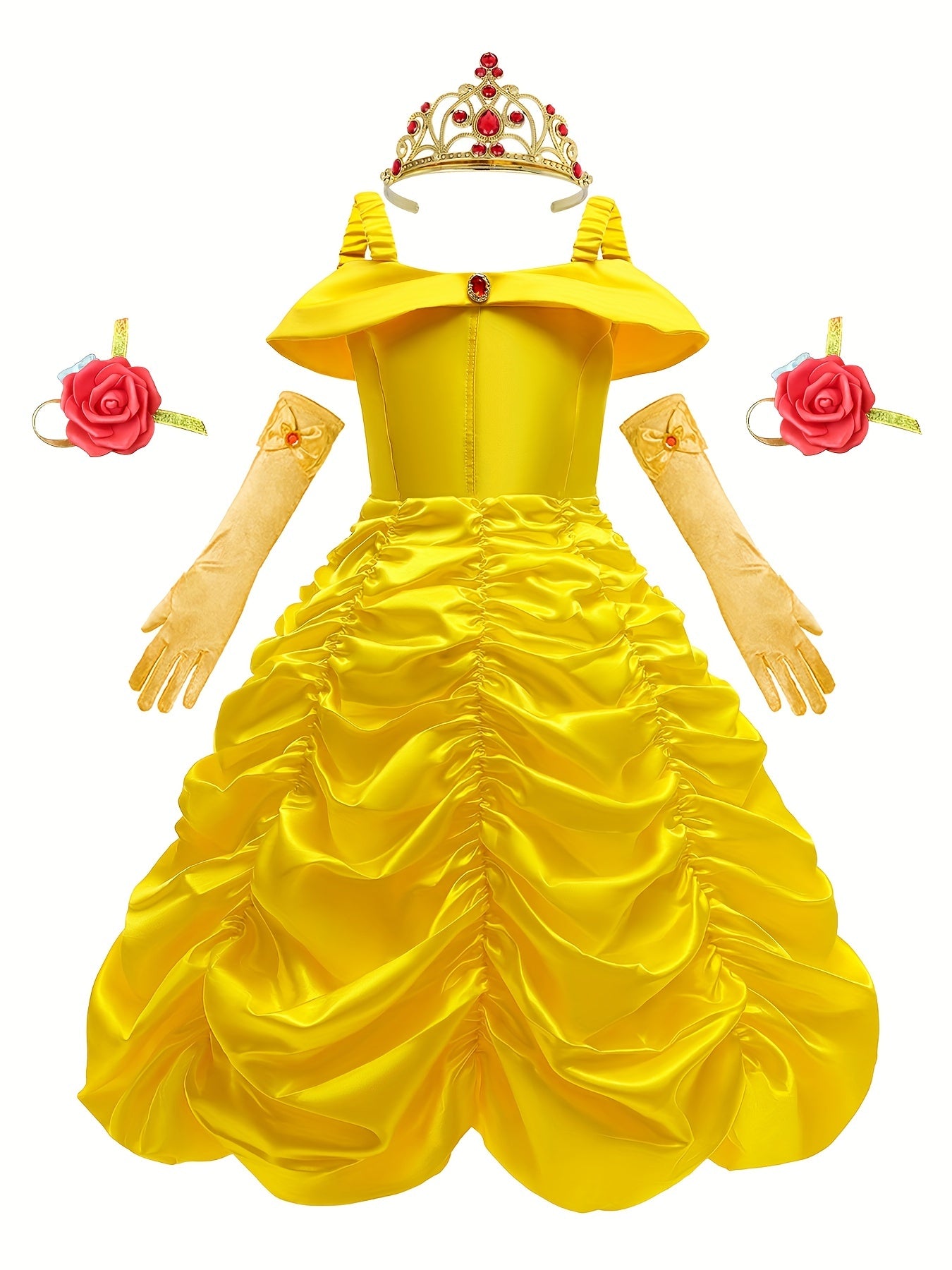 Girl's Princess Dress Party Costume with Accessories