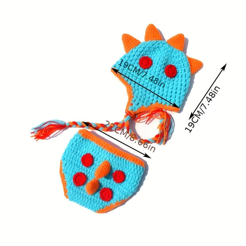 Baby Dinosaur Knitted Photo Costume Set