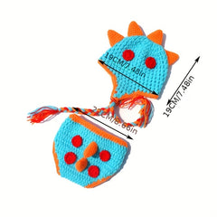 Baby Dinosaur Knitted Photo Costume Set
