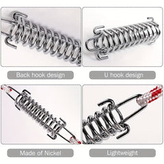 4pcs Stainless Steel Tent Spring Wind Rope Buckles for Camping