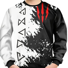 Triangle Print Boys Sweatshirt Long Sleeve Pullover Top