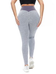 Textured High Waisted Sports Leggings