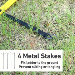 Adjustable Agility Ladder Set with Disc Cones & Steel Stakes