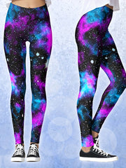 Rainbow Stripe Yoga Leggings High Waist Workout Tights Women's Activewear