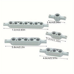 24pc Building Blocks Technology Parts Thick Beam w/ Bolt Holes on Both Ends