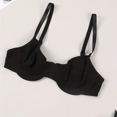Comfy Solid Push Up Bra Women's Lingerie