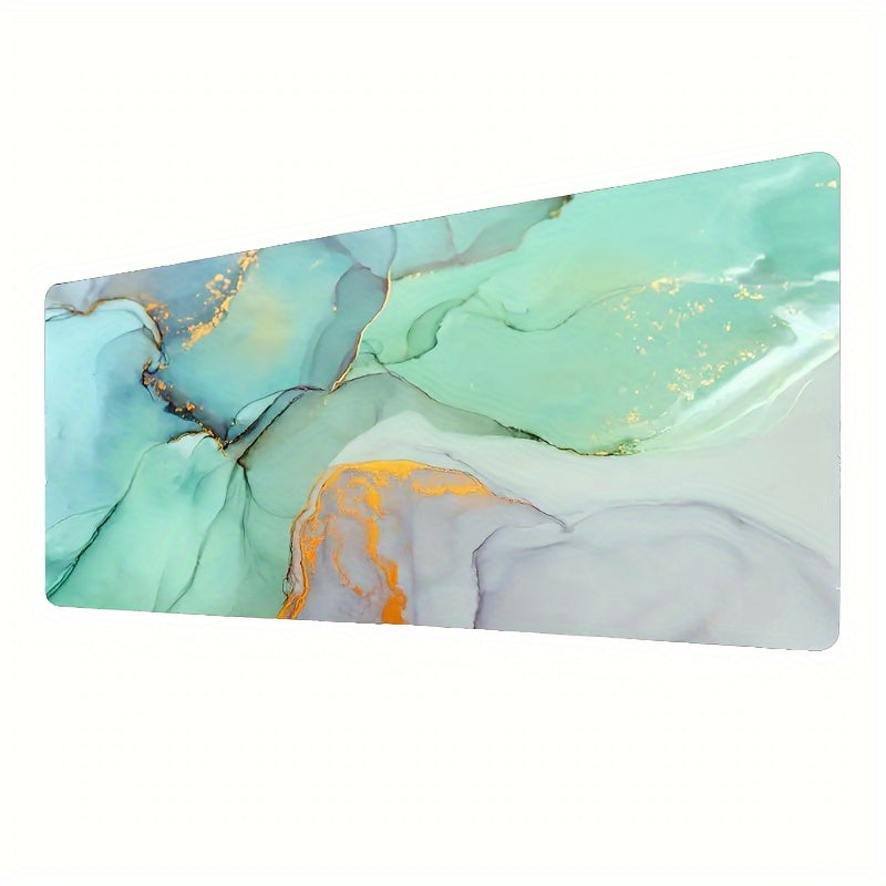 Green Marble Large Mouse Pad Office Natural Rubber Gaming Laptop Mouse Pad