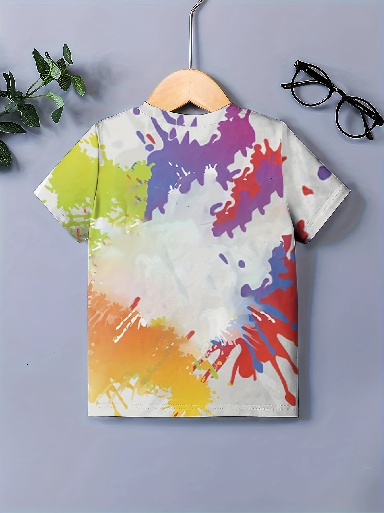 Colorful Splash 3D Print Boy's Graphic T-shirts
