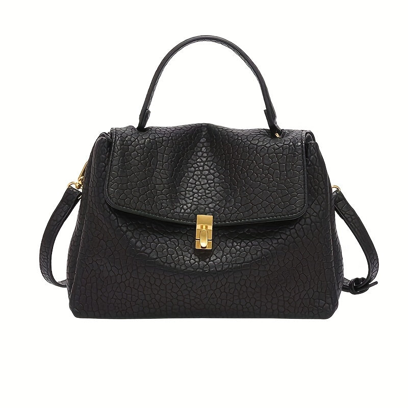 Minimalist Square Bag Crossbody Faux Leather Handbag