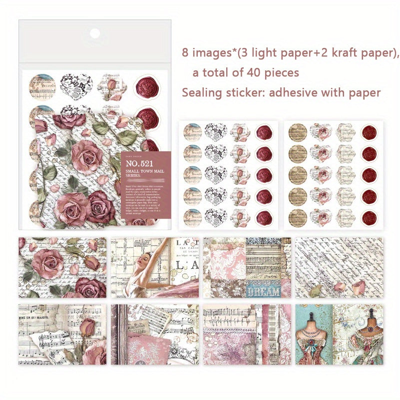 40pcs Mini Envelopes Gift Card Retro Business Card Storage