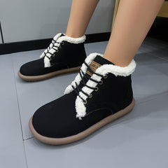 Women's Retro Winter Snow Boots Thermal Lined Comfort Outdoor Flat Ankle Boots