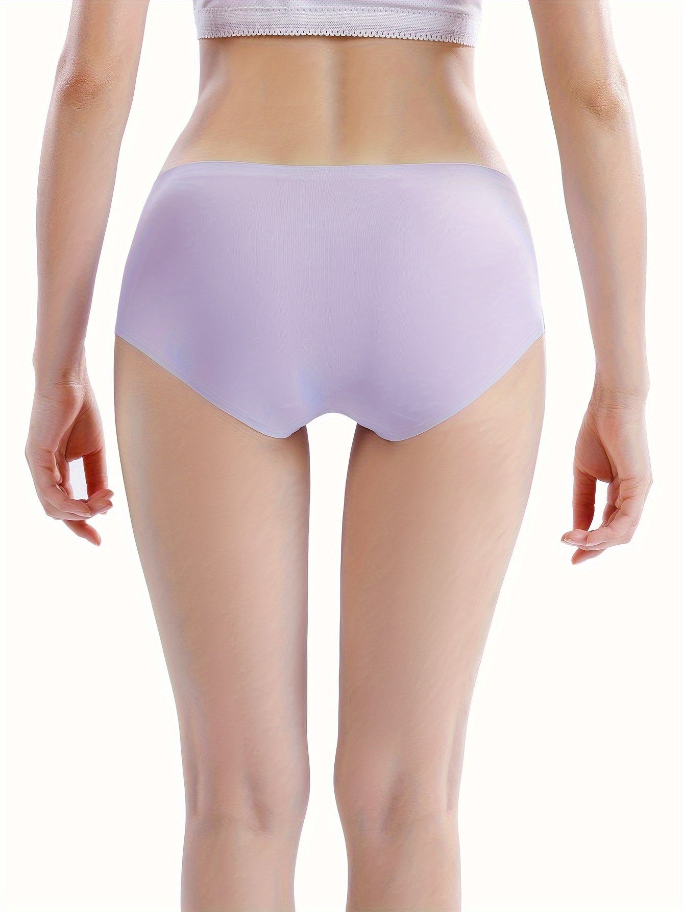 3pcs Seamless Stretchy Briefs Comfy & Breathable Intimates Panties