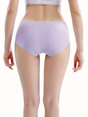 3pcs Seamless Stretchy Briefs Comfy & Breathable Intimates Panties