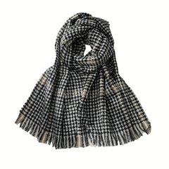 Plaid Warm Scarf Classic Tassel Shawl Thick Soft Head Wrap Scarves