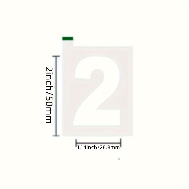3pcs Reflective Mailbox Number Set Modern Vinyl Waterproof Sticker