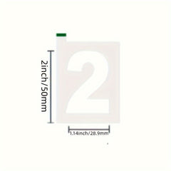 3pcs Reflective Mailbox Number Set Modern Vinyl Waterproof Sticker