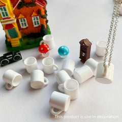 5pcs Resin Coffee Cup Charms for Dollhouse & Micro Landscape