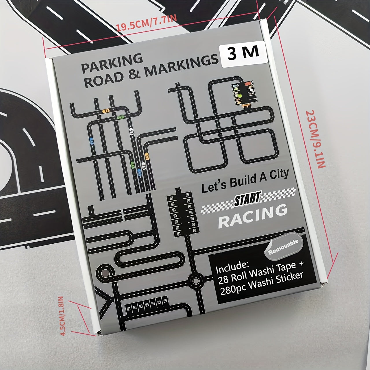 28pcs DIY Road Sign Sticker Set Traffic Rules Game Toys Car Educational Crafts