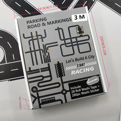 28pcs DIY Road Sign Sticker Set Traffic Rules Game Toys Car Educational Crafts