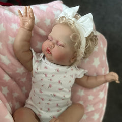 24 Inch Vinyl Closed Eye Pickle Reborn Doll Soft Body Lifelike Companion Toy
