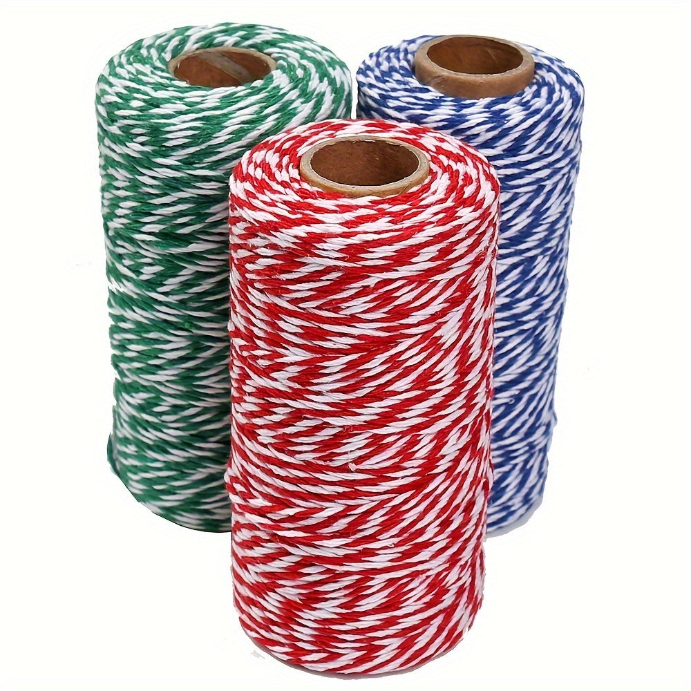 100m 2mm Braided Cotton Rope DIY Holiday Packaging Tag Wire Party Supplies