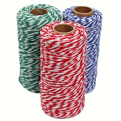 100m 2mm Braided Cotton Rope DIY Holiday Packaging Tag Wire Party Supplies