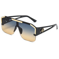 Polygon Sunglasses Vintage Punk Oversized Women's Eyewear