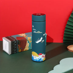 500ml Stainless Steel Vacuum Water Cup Chinese Style Insulated Bottle