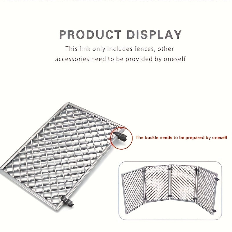 4pcs Metal Fence Panels for DIY Outdoor Projects and Home Security